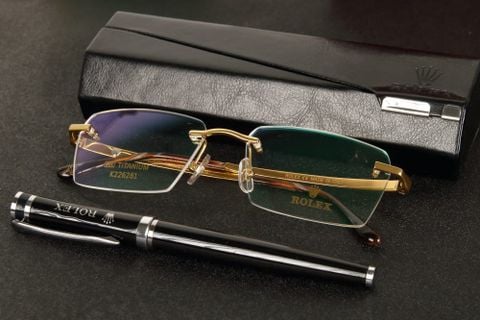  Kính Không Gọng Titanium Rolex K226251 Mạ Vàng 18K 