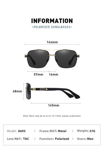  Kính Mát Kính Râm Đổi Màu Phân Cực Polarized Lapola A695 