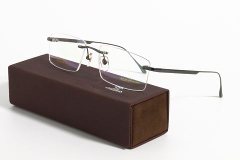  Gọng Kính Khoan Ốc Không Viền Jaecer Titanium Mạ Vàng 18K J27121 