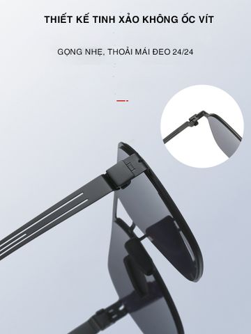  Kính Mát Phân Cực Polarized 8620 Thiết Kế Không Ốc Vít Siêu Mỏng Siêu Nhẹ 