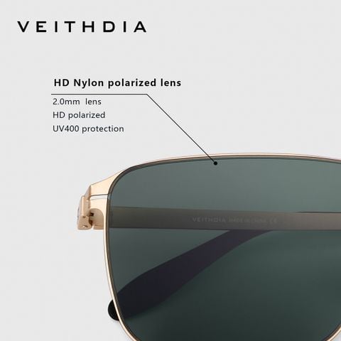  Kính Mát Phân Cực 9 Lớp Lọc Veithdia 8210 Hd Nylon Polarized Thiết Kế Không Sử Dụng Ốc Vít 