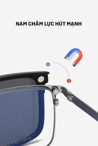  Kính Râm Cận Clip On 6131 Bộ 2 Kẹp Kính 