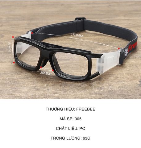  Gọng Kính Cận Thể Thao Chịu Lực Chơi Đá Bóng, Bóng Rổ Freebee 005 