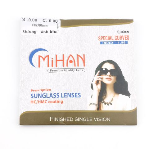  Tròng Kính Mát Cận Tráng Gương MiHan 1.56 