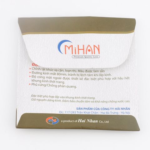  Tròng Kính Mát Cận Tráng Gương MiHan 1.56 