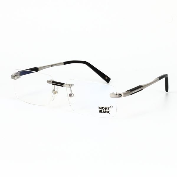  Gọng Kính Khoan Bắt Ốc Không Viền Titanium Nam Nữ Cao Cấp Montblanc MB0349 Full Box 