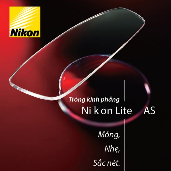  Tròng Kính Siêu Mỏng Nhật Nikon Lite AS - ECC Phẳng 1 Mặt Chính Hãng 