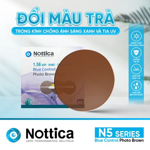  Tròng Kính Nottica N5 1.56 ASP Đổi Màu Trà 