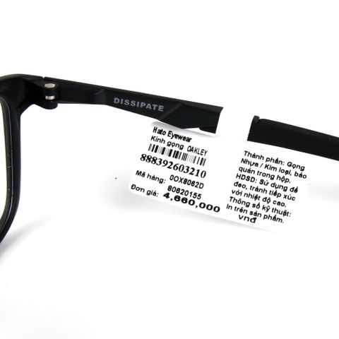  Oakley Dissipate 0OX8062D Gọng Kính Thể Thao - Tem Luxottica Chính Hãng 