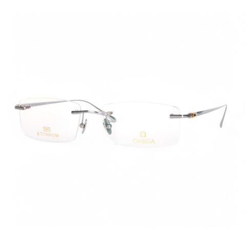  Gọng Kính Khoan Ốc Không Viền Titanium Mạ Vàng 18K Omega 511628 