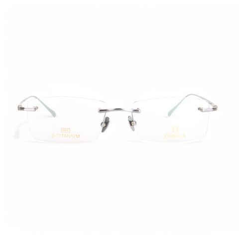  Gọng Kính Khoan Ốc Không Viền Titanium Mạ Vàng 18K Omega 511628 
