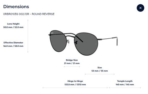  Rayban 0RBR0103S Round Rerverse Kính Mát - Tem Chính Hãng Luxottica - Full Box 