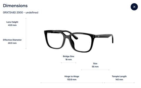  Rayban 0RX7248D Glasses Gọng Kính - Tem Chính Hãng - Luxottica 