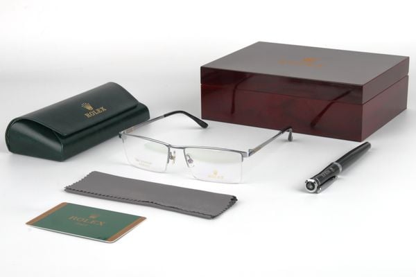  Gọng Kính Nửa Khung Mạ Vàng 18K Titanium Rolex K226262 