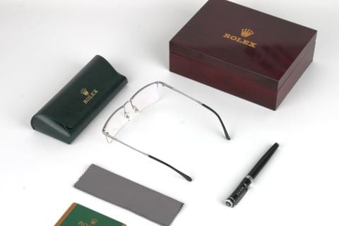  Gọng Kính Nửa Khung Mạ Vàng 18K Titanium Rolex K226262 