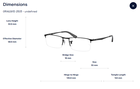 Gọng Kính Nửa Khung Rayban 0RX6281D - Tem Chính Hãng 