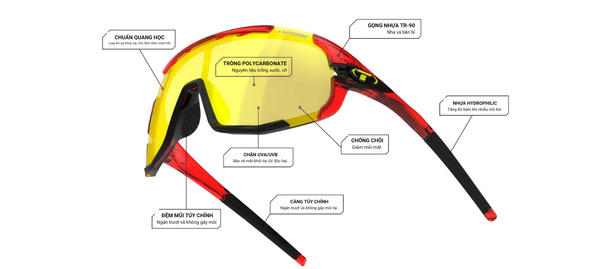  Kính Mát Thể Thao Đổi Màu Tifosi Sledge – Tròng Clarion Blue Fototec Chính Hãng 