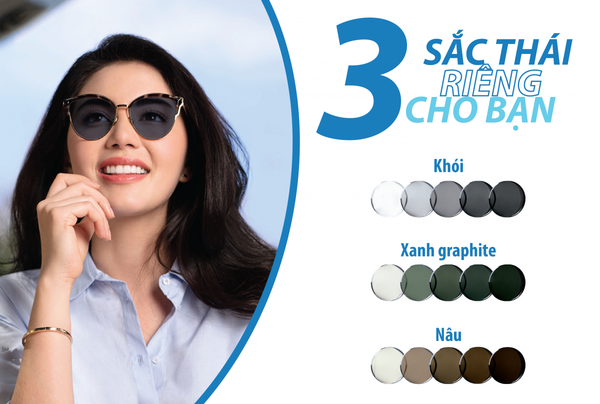  Tròng Kính Đổi Màu Cắt Ánh Sáng Xanh Essilor Crizal Transitions Classic 