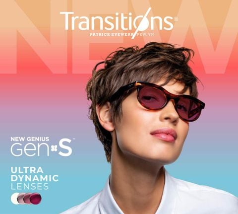  Essilor Transitions Gen S Tròng Đổi Màu Váng Phủ Crizal Rock 