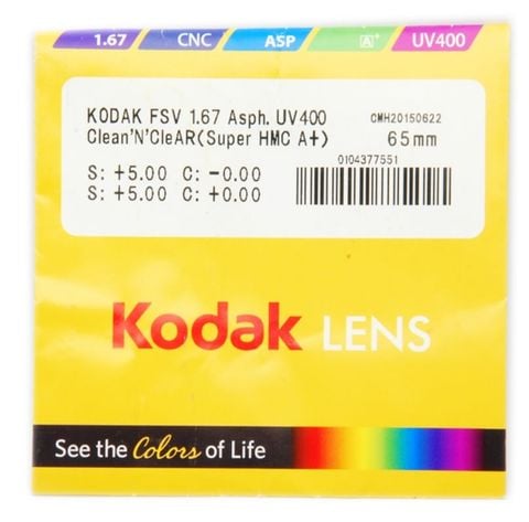  Tròng kính Mỹ Kodak FSV Asph UV400 Clean&Clear (Super HMC A+) 