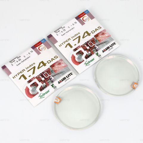  Tròng Kính Nhật Siêu Mỏng ASAHI-LITE SV 1.74 SHMC+ Double Aspheric Mỏng 2 Mặt Chính Hãng 