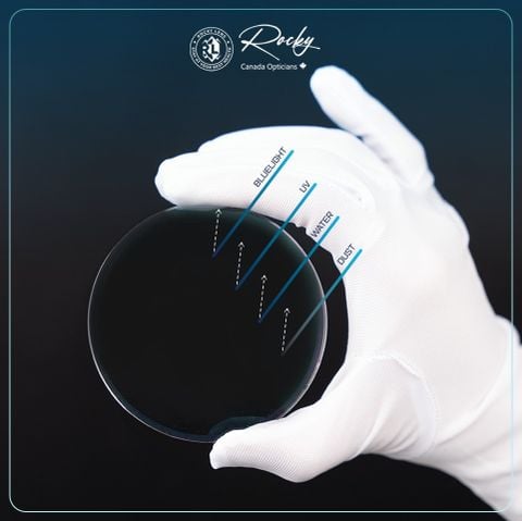  Tròng Kính Rocky 1.74 Asp Blue Cut Siêu Mỏng Chống Ánh Sáng Xanh SHMC 