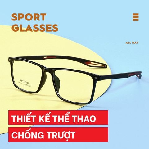  Gọng Kính Cận Thể Thao Dáng Vuông TR90 G6205 