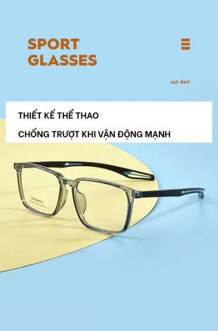  Gọng Kính Cận Thể Thao Dáng Vuông TR90 G6206 