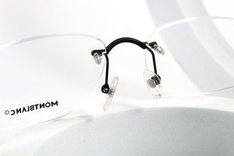  Gọng Kính Khoan Bắt Ốc Không Viền Titanium Nam Nữ Cao Cấp Montblanc MB0071O Full Box 