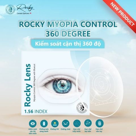  Tròng Kính Kiểm Soát Cận Thị Trẻ Em Rocky Myopia Control 360 Độ 