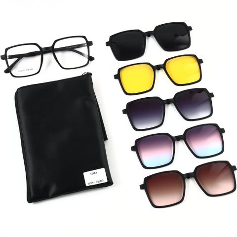 Kính Râm Cận TR90 Clip On Phân Cực Polarized 2 Trong 1 Bộ 5 Kẹp Cao Cấp 12183 