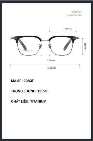  Gọng Kính Titanium RM Ditano 2083T 