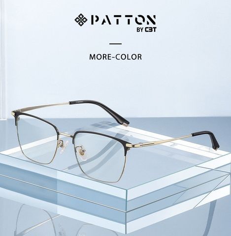  Gọng Kính Chống Ánh Sáng Xanh Titanium Patton PT908 