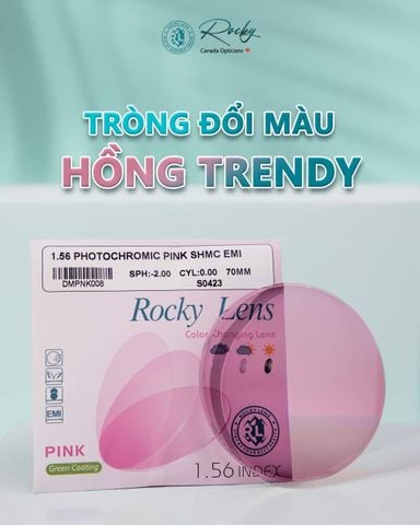  Tròng Kính Đổi Màu Trendy Rocky 1.56 SHMC 