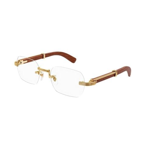  Gọng Kính Titanium Càng Gỗ Đàn Hương Cartier CT0377O 