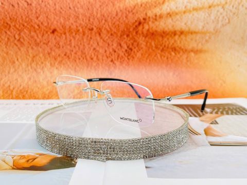  Gọng Kính Khoan Bắt Ốc Không Viền Titanium Nam Nữ Cao Cấp Montblanc MB0071O Full Box 