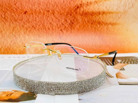  Gọng Kính Khoan Bắt Ốc Không Viền Titanium Nam Nữ Cao Cấp Montblanc MB0071O Full Box 