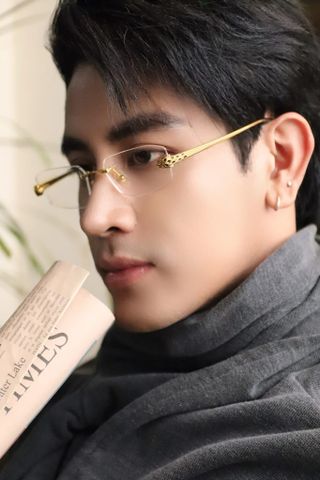  Gọng Kính Khoan Không Viền Cartier Đầu Báo CT0474S 