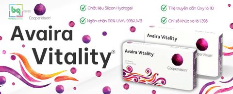  Kính áp tròng CooperVision Avaira Vitality [Hộp 3 Miếng] 