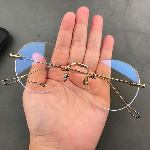  Gọng Kính Tròn Khoan Titanium Chrome Hearts CH5194 