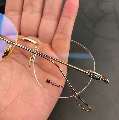  Gọng Kính Tròn Khoan Titanium Chrome Hearts CH5194 