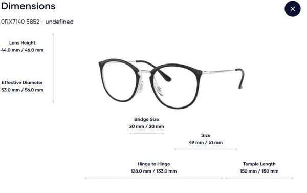 Gọng Kính Tròn Rayban 0RX7140