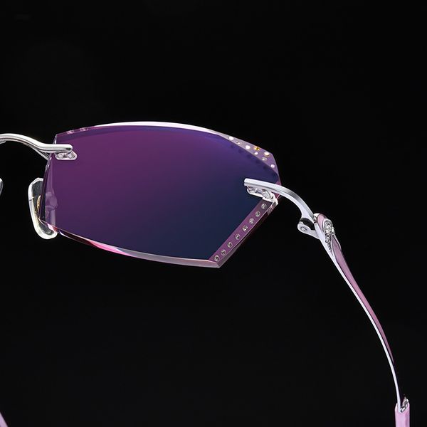  Zoson 3013 Kính Không Viền Titanium, Vát Cạnh Kim Cương 