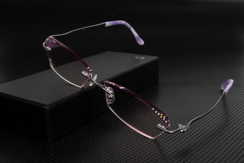  Zoson 3013 Kính Không Viền Titanium, Vát Cạnh Kim Cương 