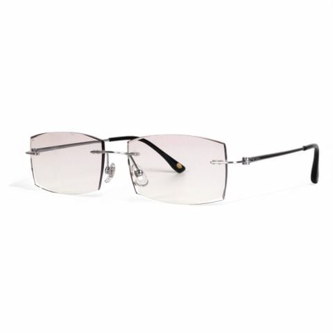  Kính Không Gọng Zoson 1853 Titanium Vát Cạnh Kim Cương, Đính Hạt 