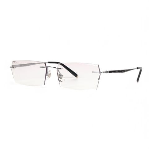  Kính Không Gọng Titanium Zoson 619HT Vát Cạnh Kim Cương, Đính Hạt 