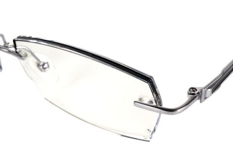  Zoson 96607 Kính Không Viền Titanium, Vát Cạnh Kim Cương 