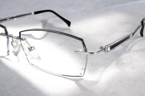  Zoson 96607 Kính Không Viền Titanium, Vát Cạnh Kim Cương 