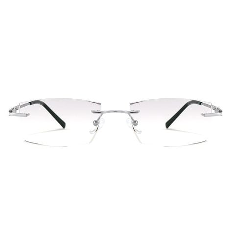  Kính Không Gọng Titanium Zoson 96623 Vát Cạnh Kết Hợp Đính Kim Cương Nhân Tạo Chống Ánh Sáng Xanh 