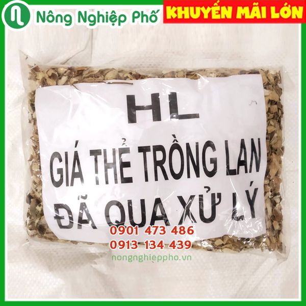 Giá thể vỏ lạc - đậu phộng trồng phong lan - Túi 5dm3